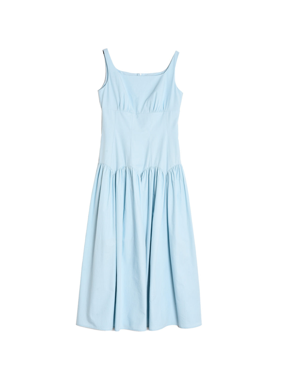 【Final Sale】Jemma Square Neck Patchwork Dress - Green