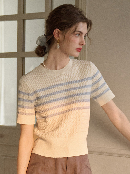 Madilyn 經典圓領條紋針織上衣