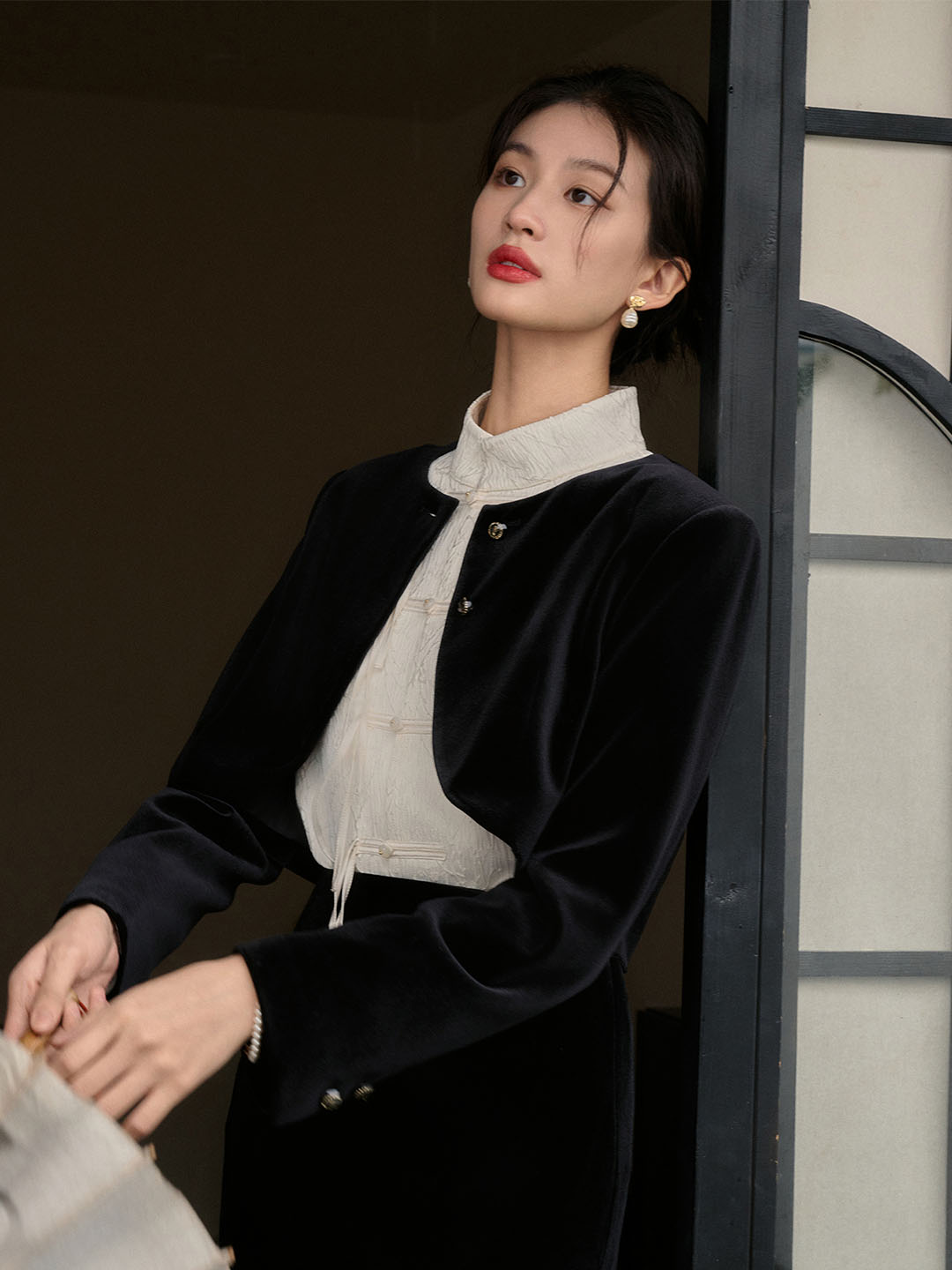 Blakely 新中式絲絨短夾克