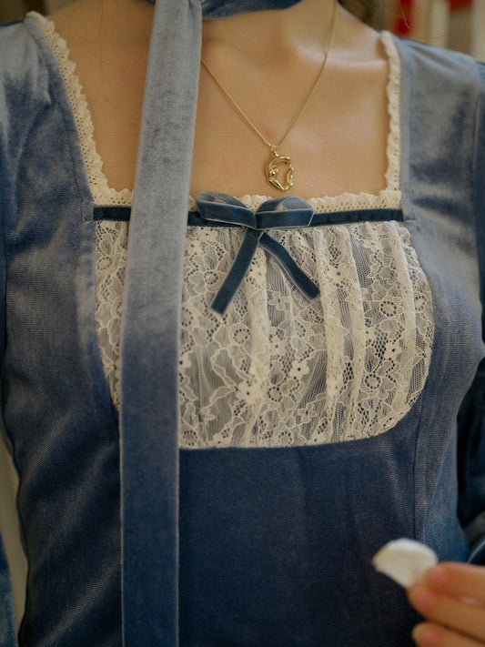 【Final Sale】Nicolette Square Neck Bow Boluse