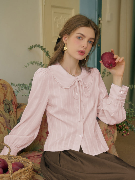 Alaiya lace paneled cutout puff sleeve dress