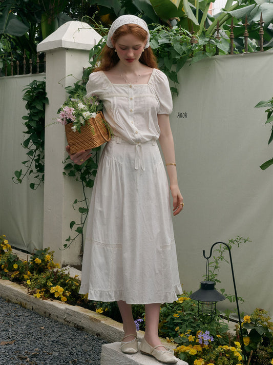 Faye 蝴蝶提花蕾絲半身裙