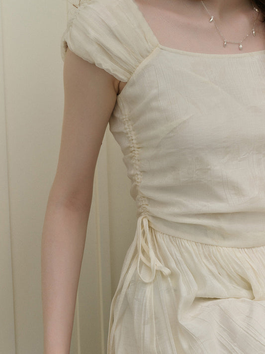 Grace 方領腰黏膠連身裙