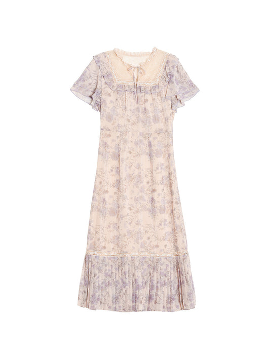 【Final Sale】Abigail Stand Collar Lace Dress