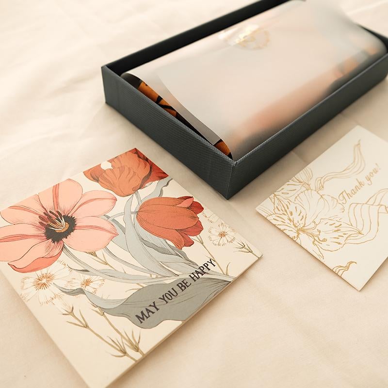 Chowxiaodou 16 Momme 黃色鬱金香真絲絲巾-simpleretro