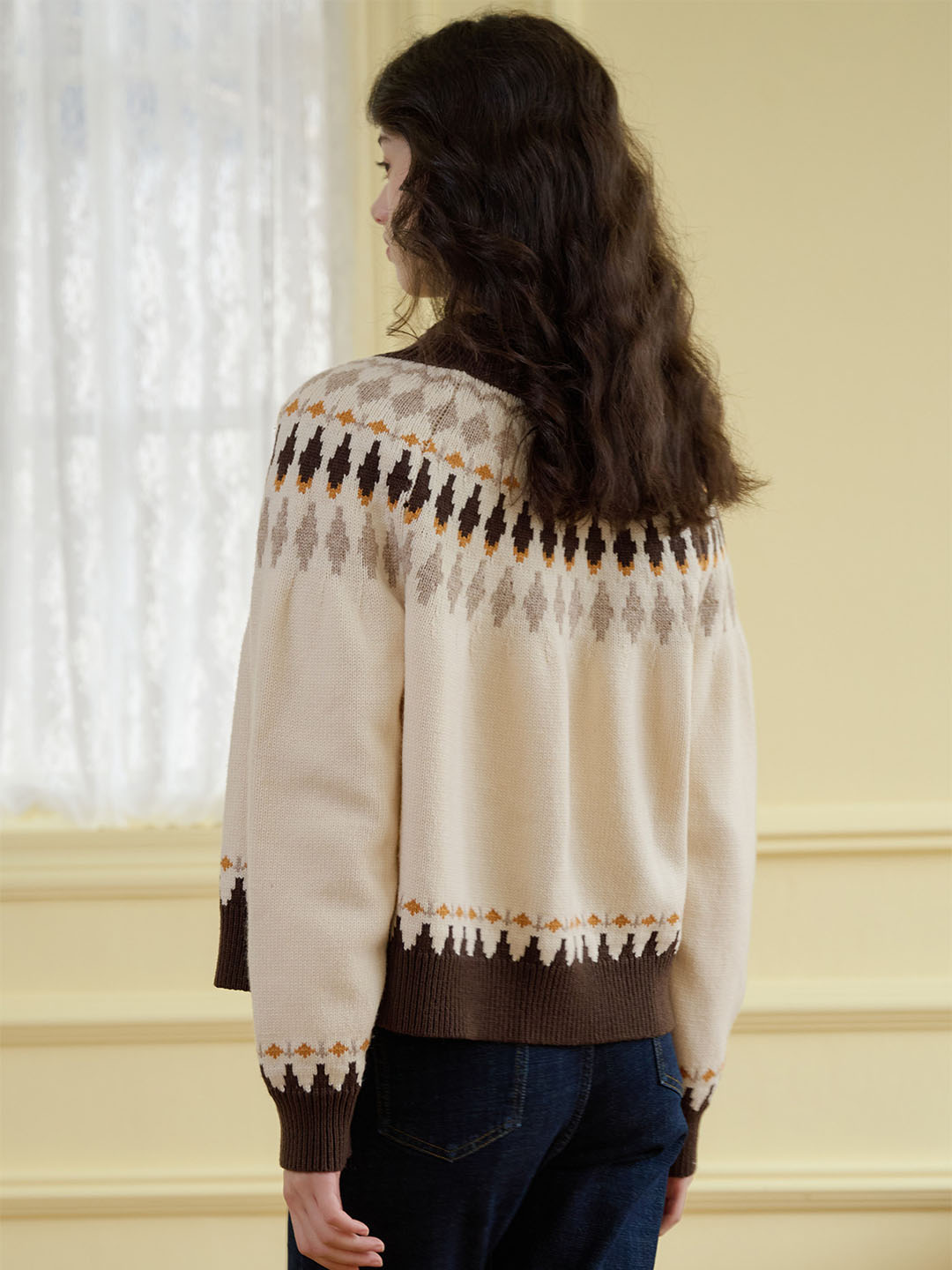 Zoey Classic Fair Isle Contrast Sweater