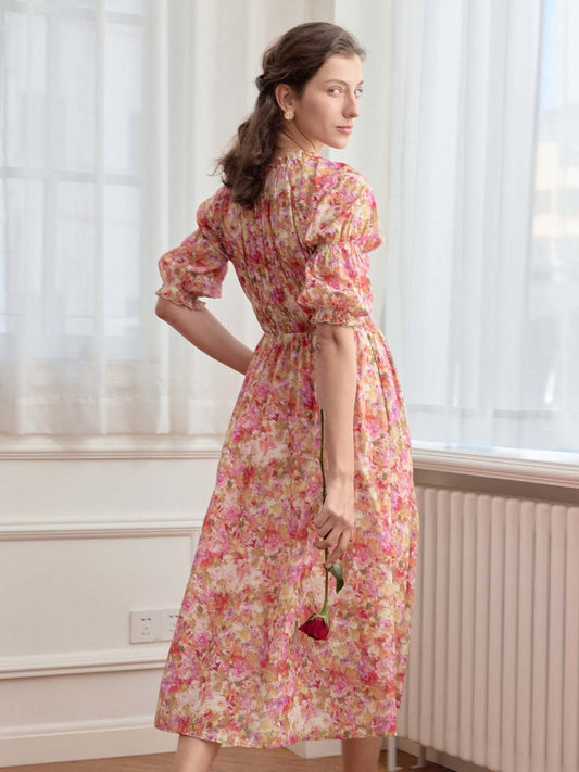 Skyler Floral Print Off Shoulder Dress