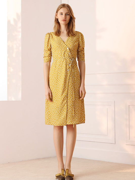 Lily 雪紡百褶茶歇裙-simpleretro