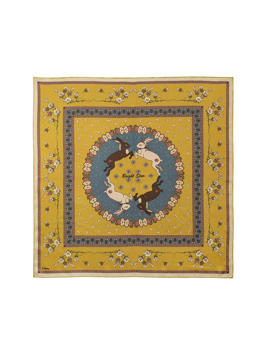 Chowxiaodou 原創2色明亮的星系列三桑蠶絲斜紋綢小方巾