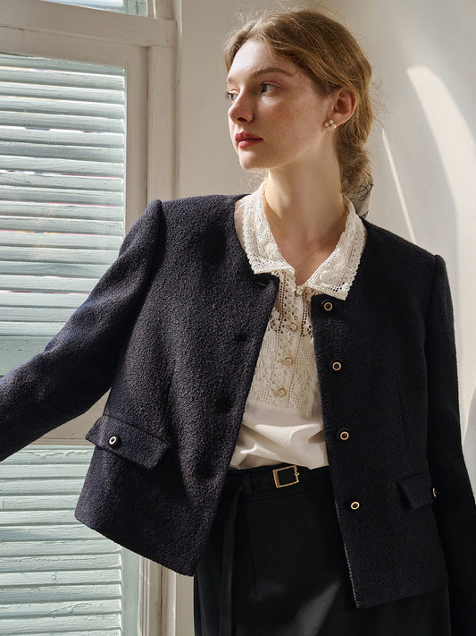 Nathalia 小香風花呢夾克