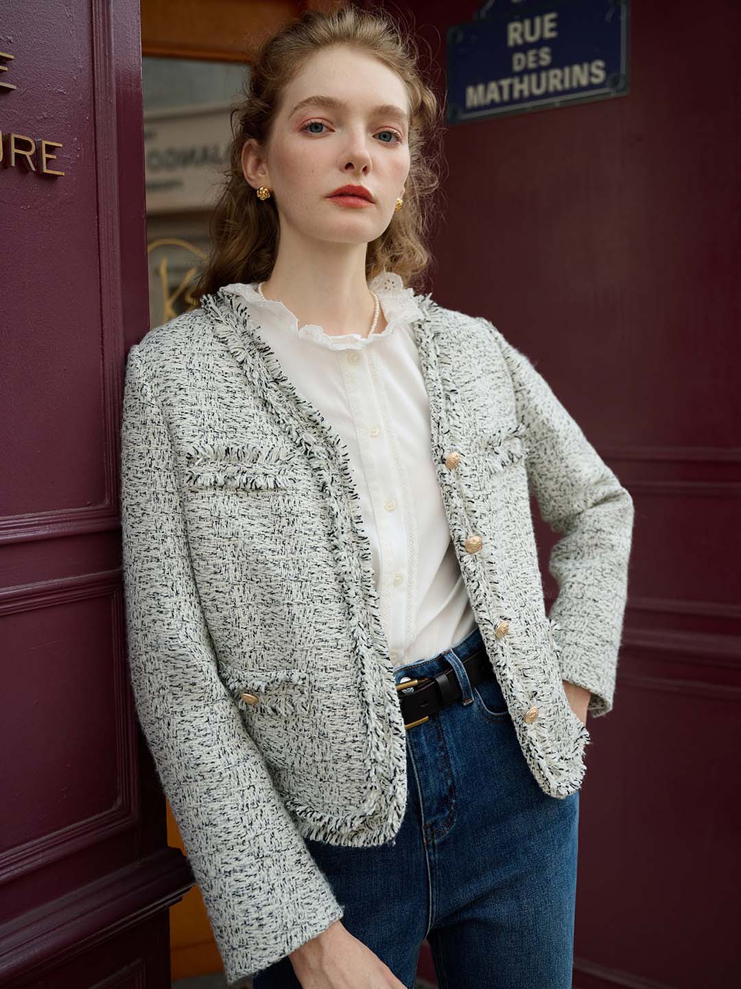 Isabella 優雅V領夾克
