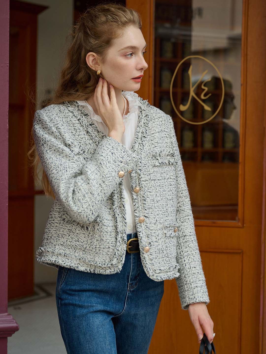 Isabella 優雅V領夾克