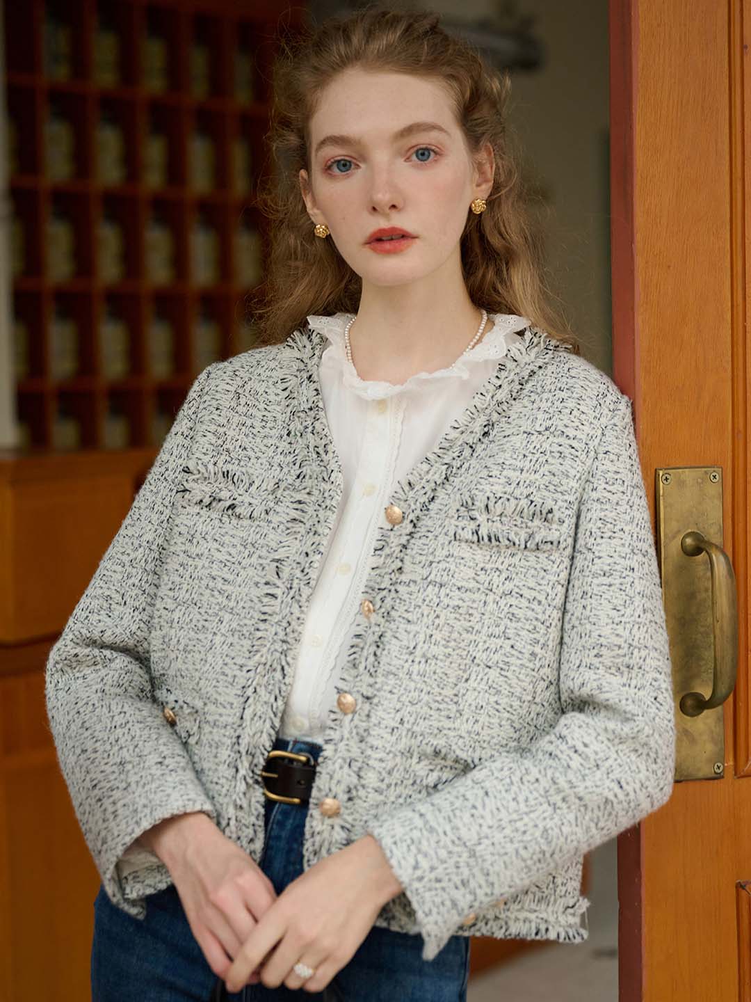 Isabella 優雅V領夾克