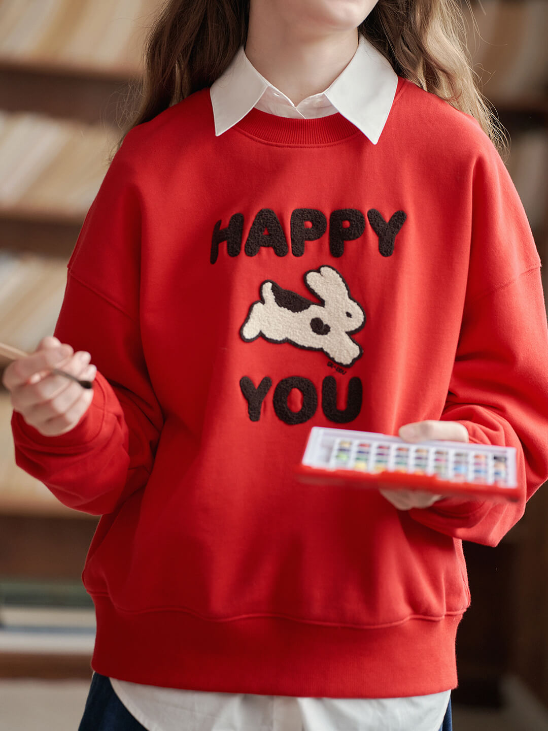 happy兔you兩色衛衣