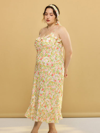 Kama 雪紡吊带洋装