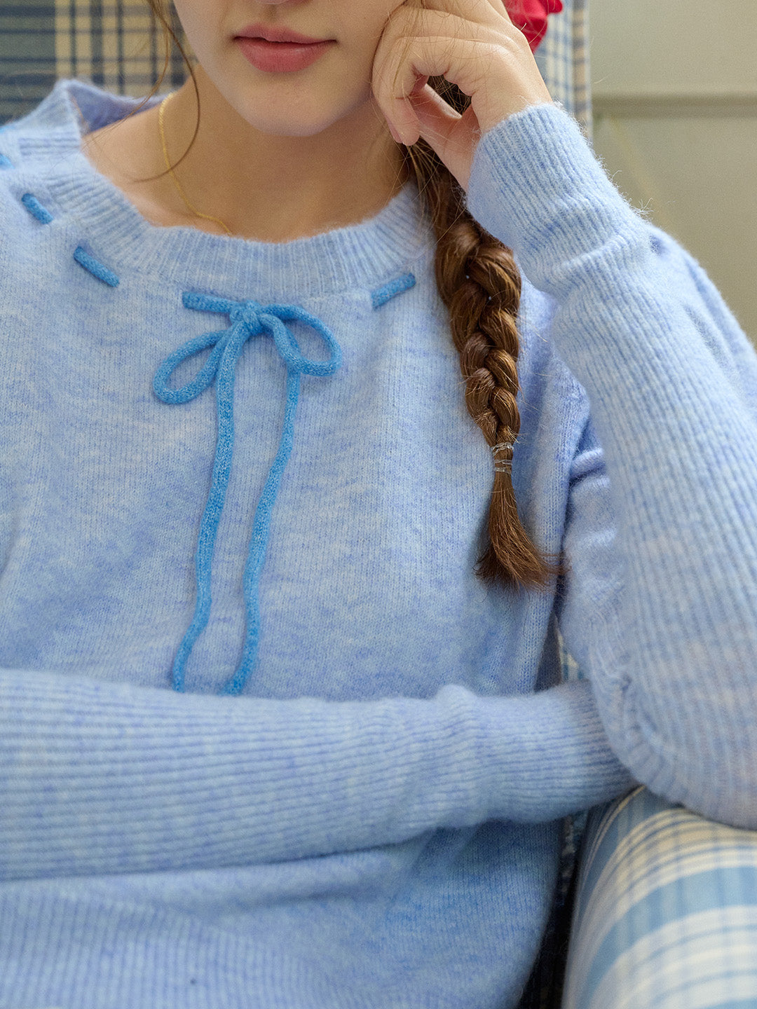 Lauren 蝴蝶結羊毛衣
