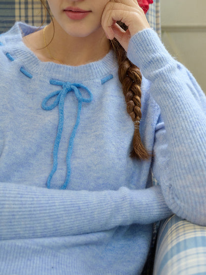 Lauren 蝴蝶結羊毛衣