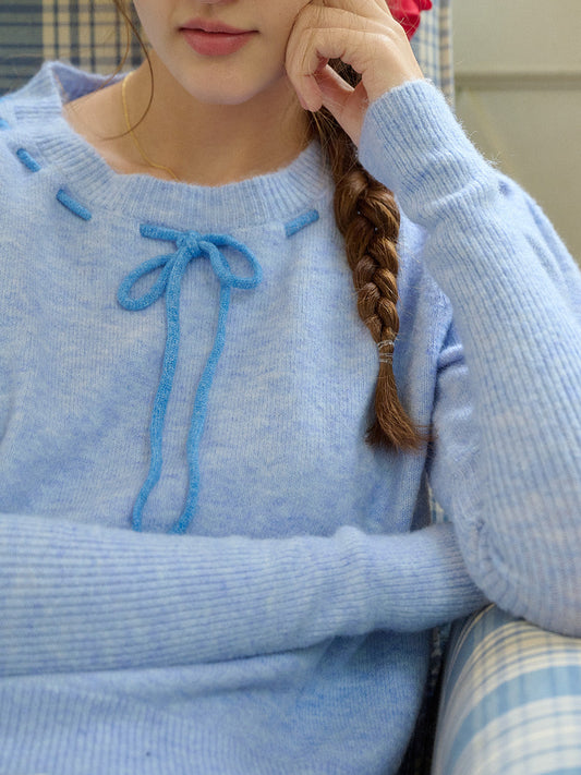 Lauren 蝴蝶結羊毛衣