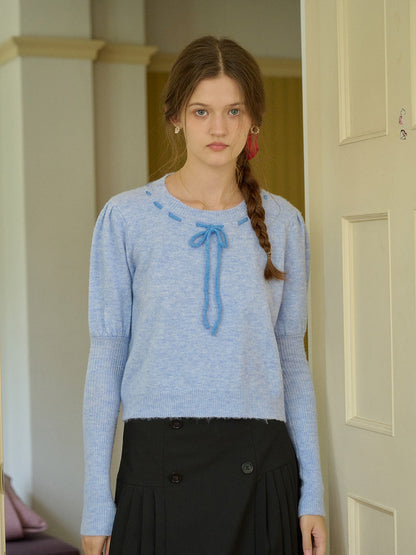 Lauren 蝴蝶結羊毛衣