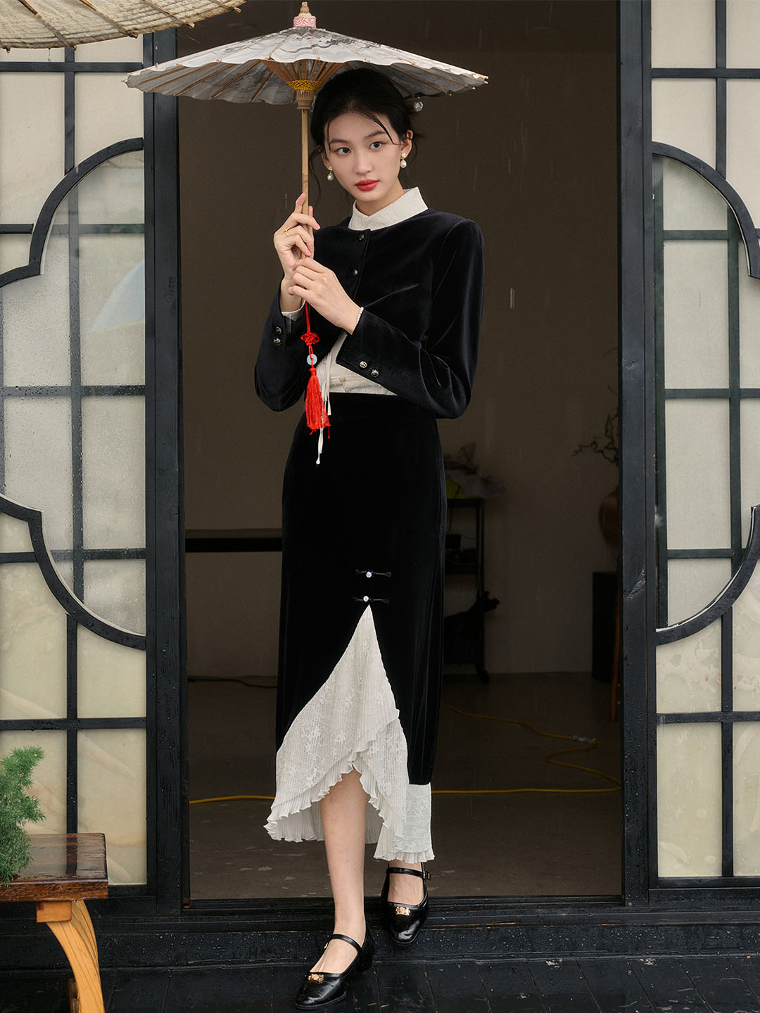 Blakely 新中式絲絨短夾克