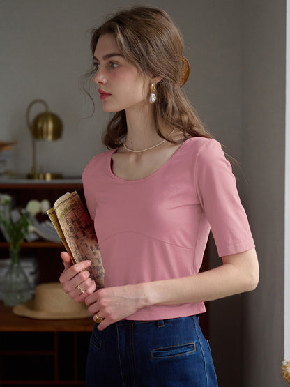 【Final Sale】Indigo Round Neck Knit Top - Green