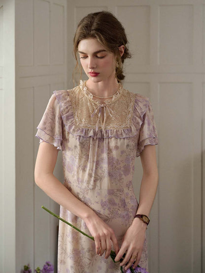 【Final Sale】Abigail Stand Collar Lace Dress