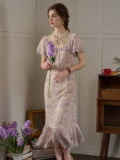 【Final Sale】Abigail Stand Collar Lace Dress