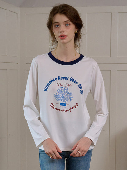 【Final Sale】Mallory Round Neck Pattern Top