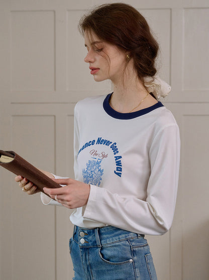 【Final Sale】Mallory Round Neck Pattern Top