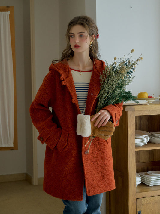 Tyra 翻領質感羊毛大衣