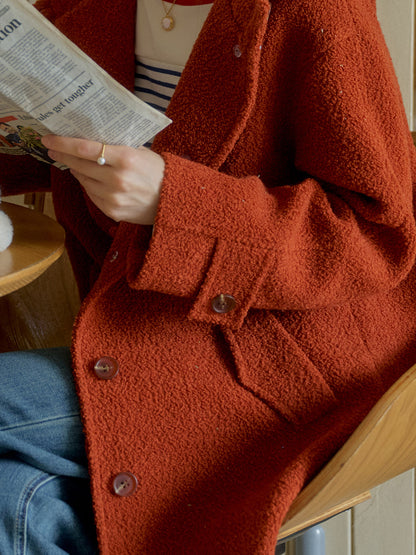 Tyra 翻領質感羊毛大衣