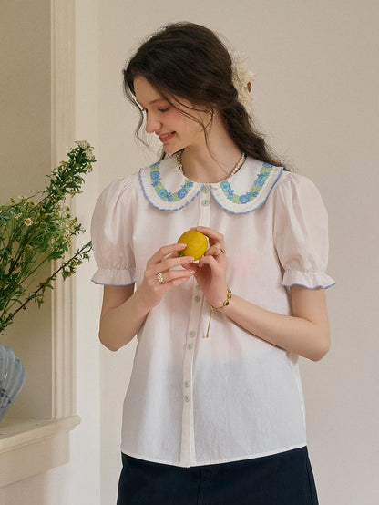 Alaiya lace paneled cutout puff sleeve dress