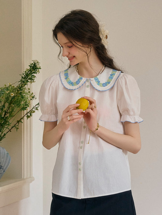 Alaiya lace paneled cutout puff sleeve dress