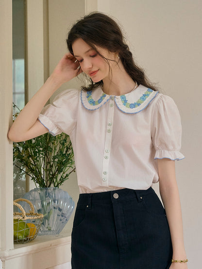 Alaiya lace paneled cutout puff sleeve dress