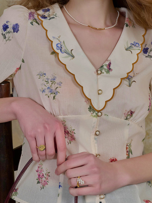 Alaiya lace paneled cutout puff sleeve dress