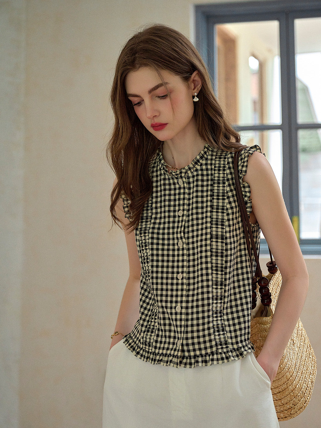 Alaiya lace paneled cutout puff sleeve dress