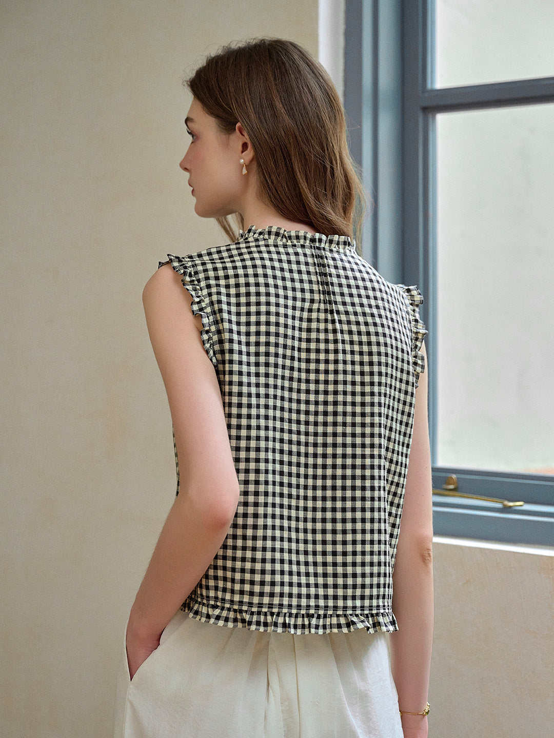 Alaiya lace paneled cutout puff sleeve dress