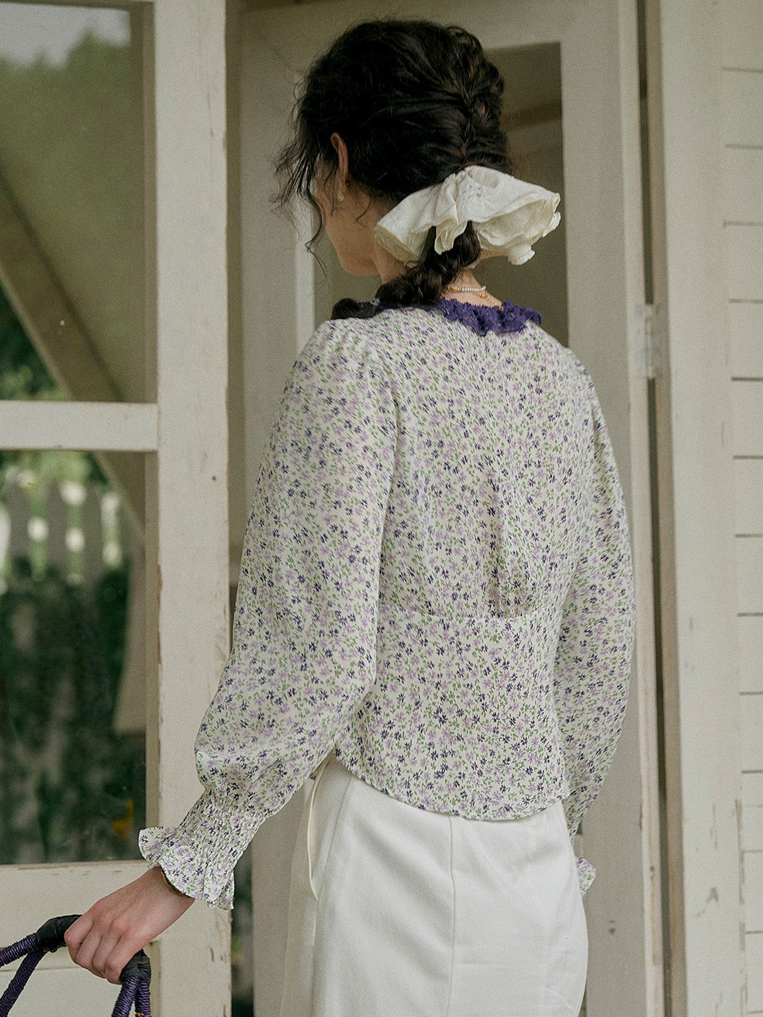 【Final Sale】Laurel V-Neck Floral Blouse - Yellow