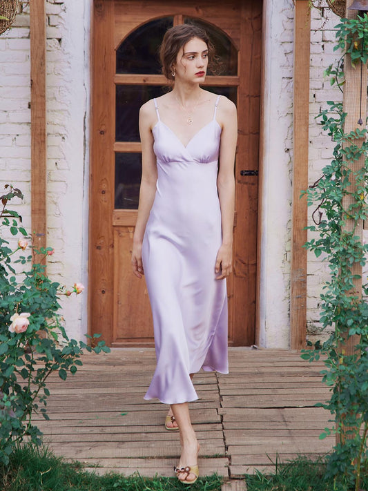Kristin French V-Neck Slip dress/Simple Retro/560