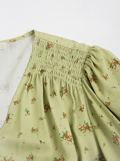 【Final Sale】Plus Size Rosalina V-Neck Puff Sleeve Shirt