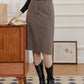 Simpleretro Cataleya French Knee Length Plaid Skirt-3