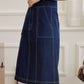 Simpleretro Ariyah A-line High Waist Denim Skirt-3