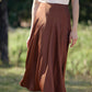 Lorelai Vintage Brown Satin Skirt