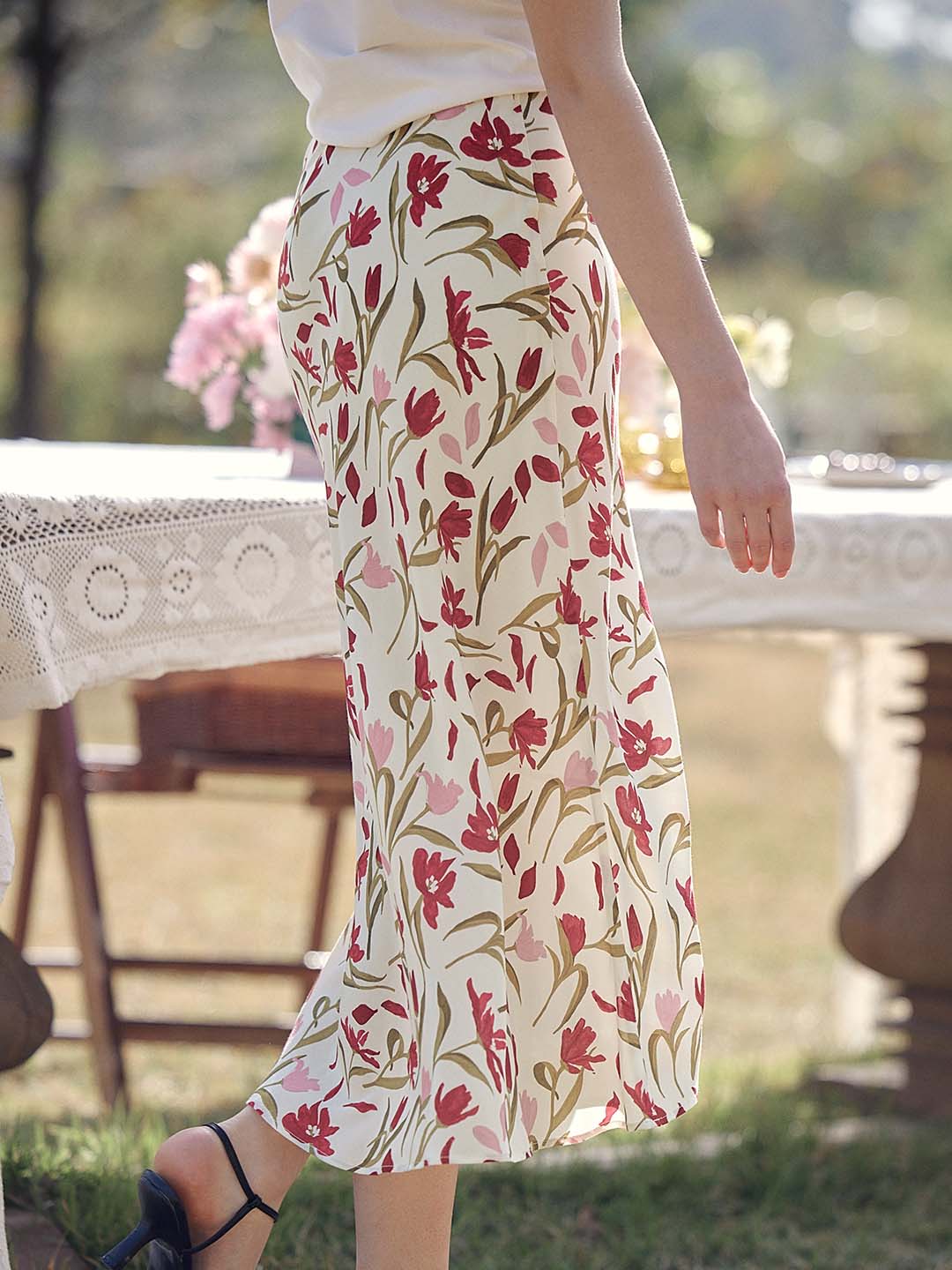 Yara 鬱金香印花半身裙