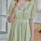 Sophie 綠色蕾絲刺繡連身裙/SIMPLE RETRO