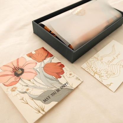 Chowxiaodou 16 Momme 黃色鬱金香真絲絲巾-simpleretro 