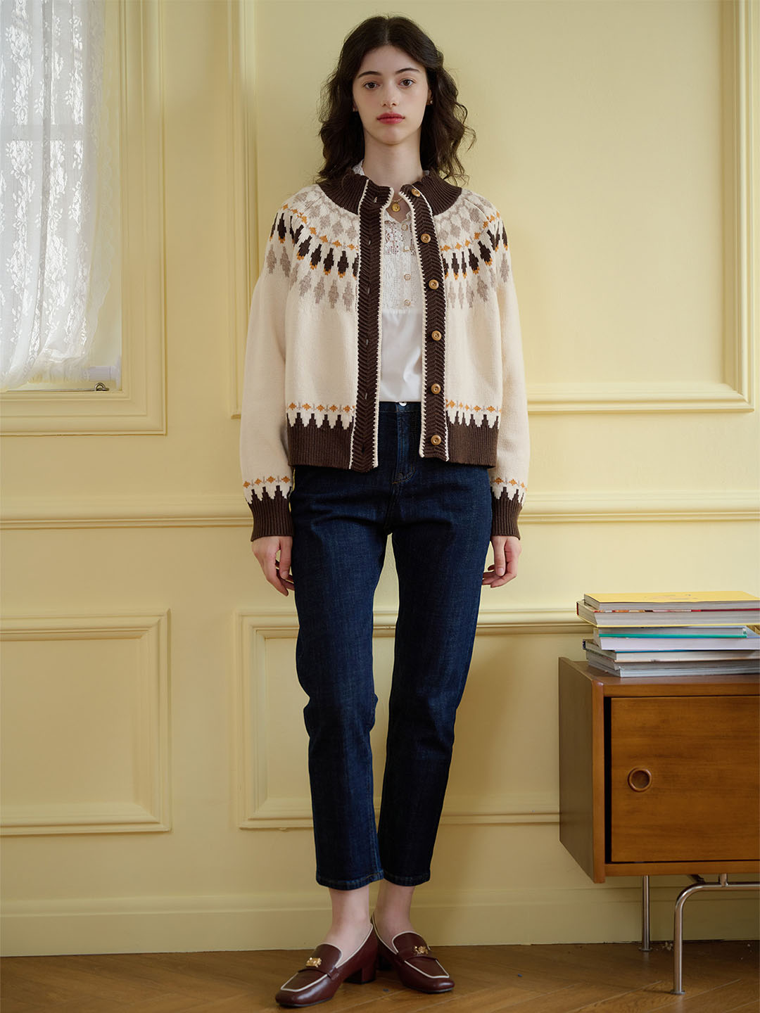 Zoey Classic Fair Isle Contrast Sweater