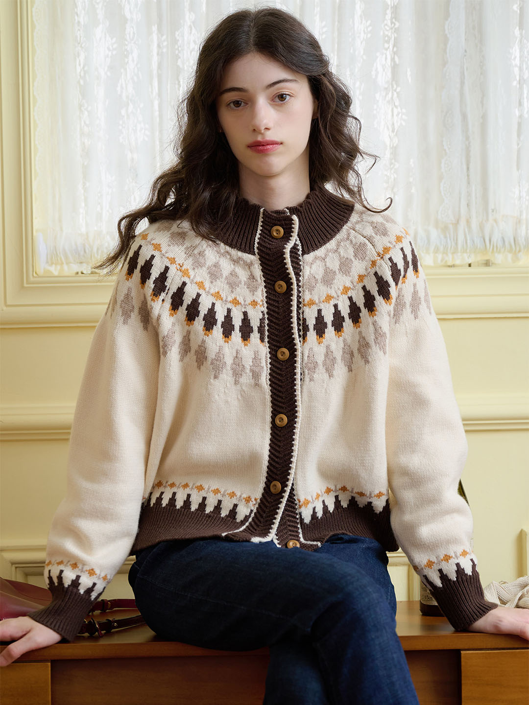 Zoey Classic Fair Isle Contrast Sweater