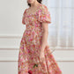 Antonella Allover Floral Print Puff Sleeve Dress