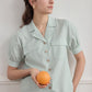 Angelica Lapel Collar Flap Pocket Button Front Shirt
